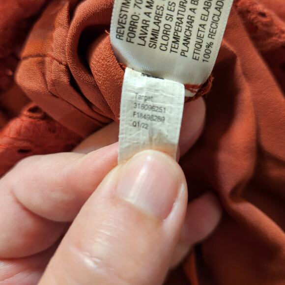 KNOX ROSE Desert Rose Orange Boho Bohemian Babydoll Mini Dress Womens Small NEW - Picture 7 of 10